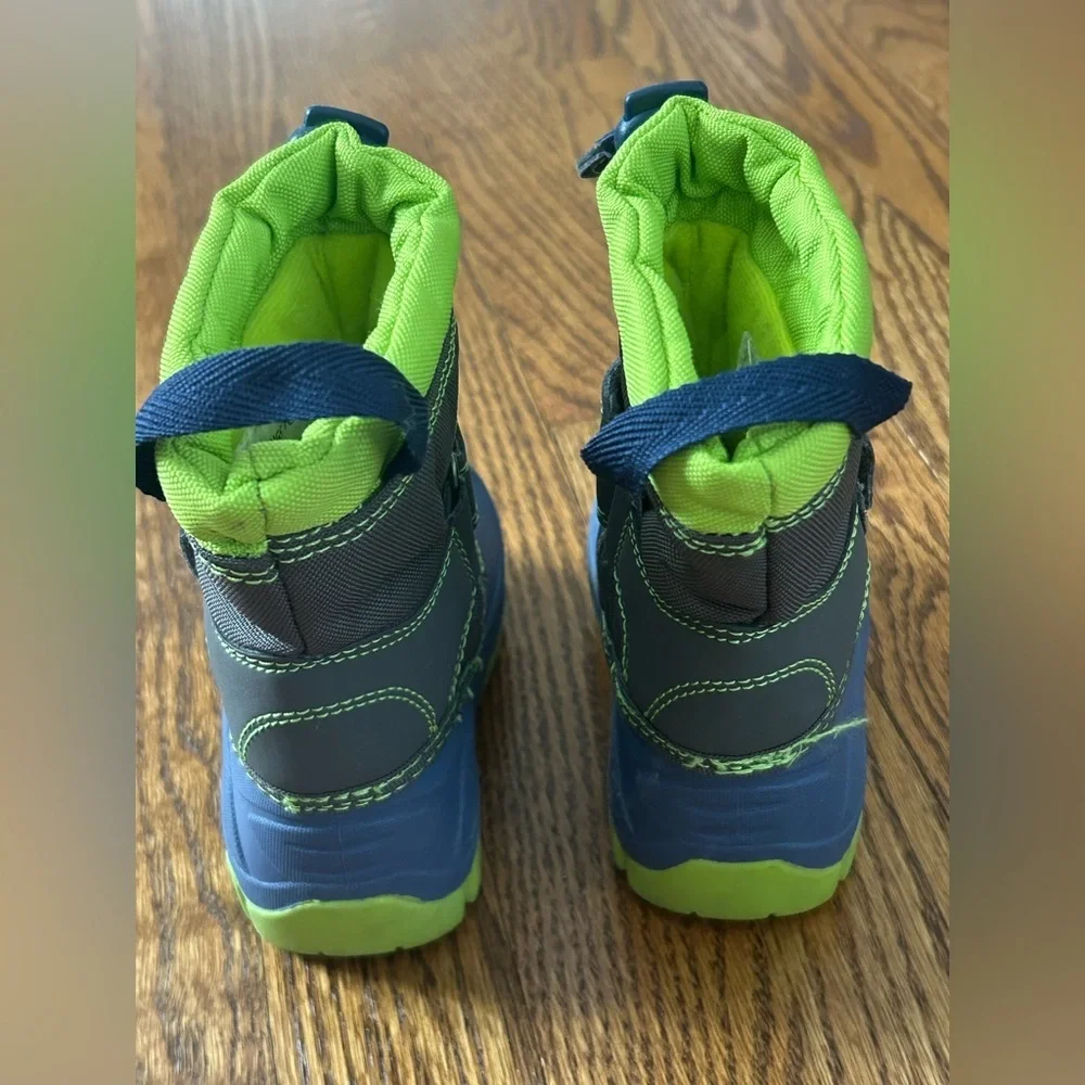 Thermolite Blue Green Insulated Winter Snow Boots Waterproof Cold Weather Size 6